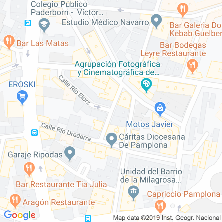Código Postal calle Araxes Errekaren en Pamplona