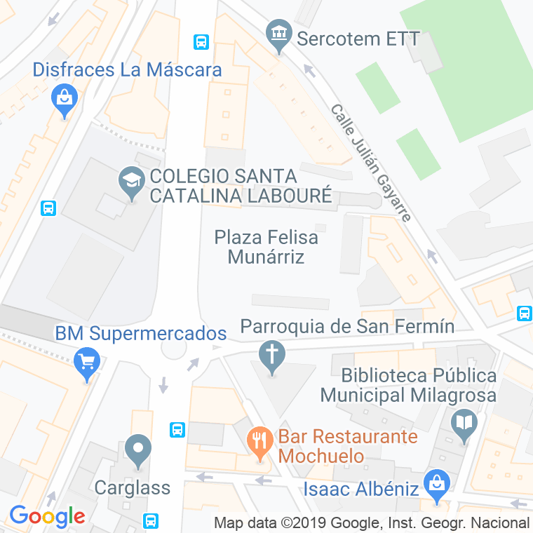 Código Postal calle Felisa Munarriz, plaza en Pamplona