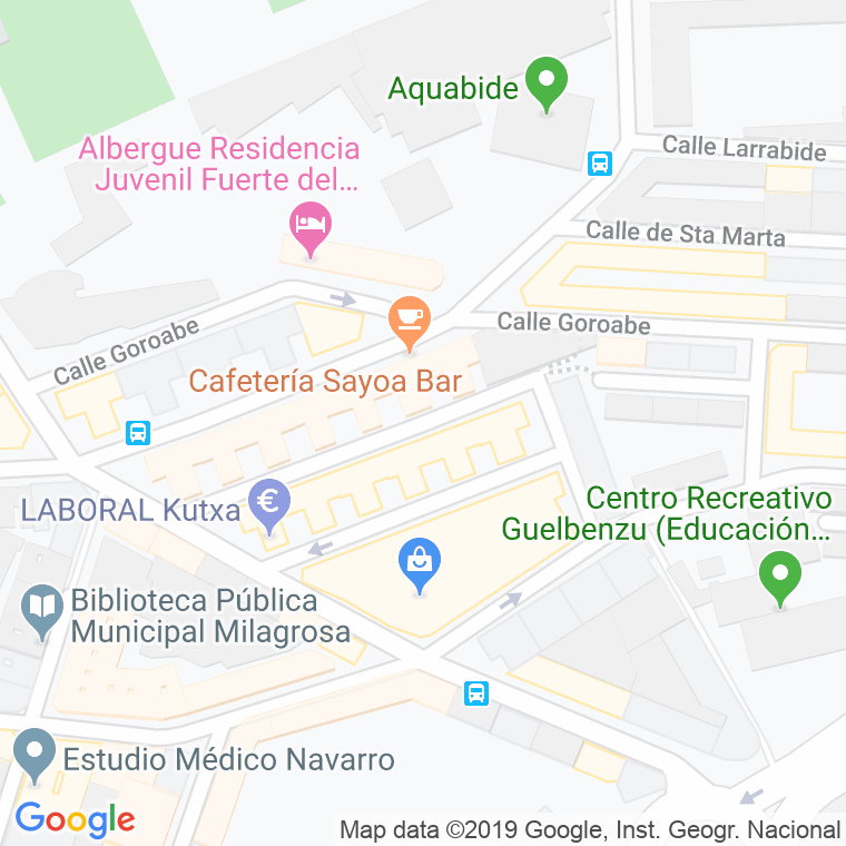 Código Postal calle Joaquin Larregla en Pamplona
