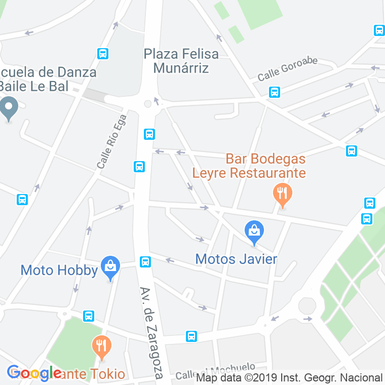 Código Postal calle Rio Urrobi, travesia en Pamplona