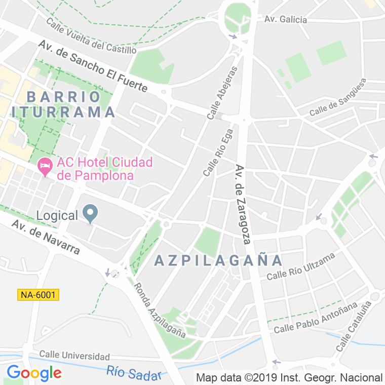 Código Postal calle Ega Ibaiaren   (Impares Del 23 Al Final)  (Pares Del 48 Al Final) en Pamplona
