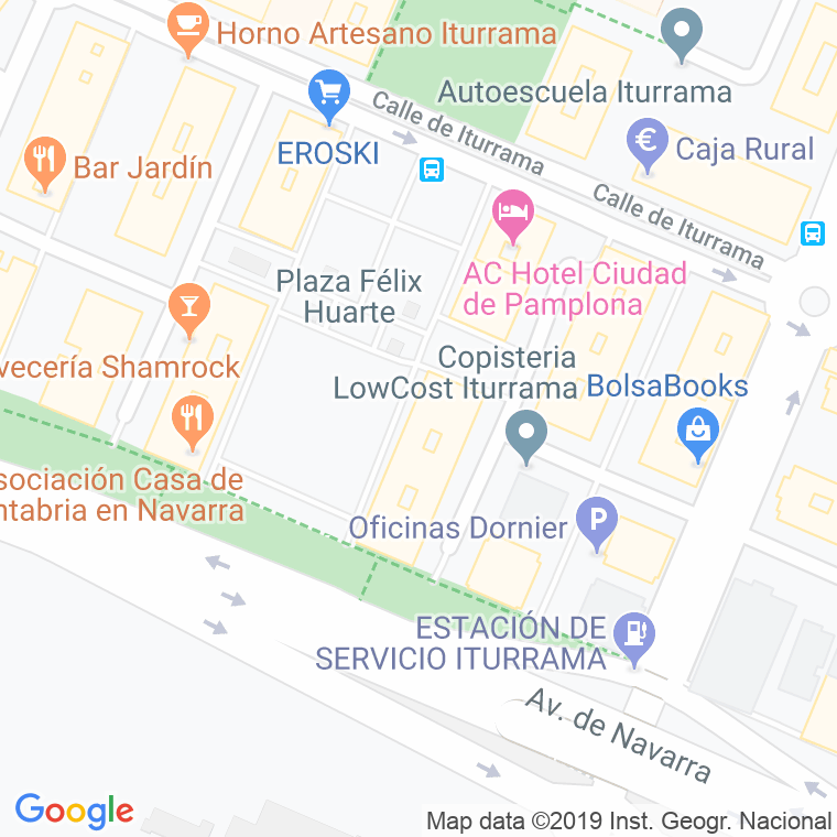 Código Postal calle Felix Huarte, plaza en Pamplona