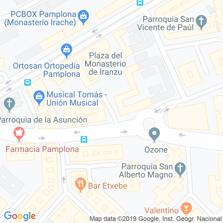 Código Postal calle Irantzuko Monasterioaren en Pamplona