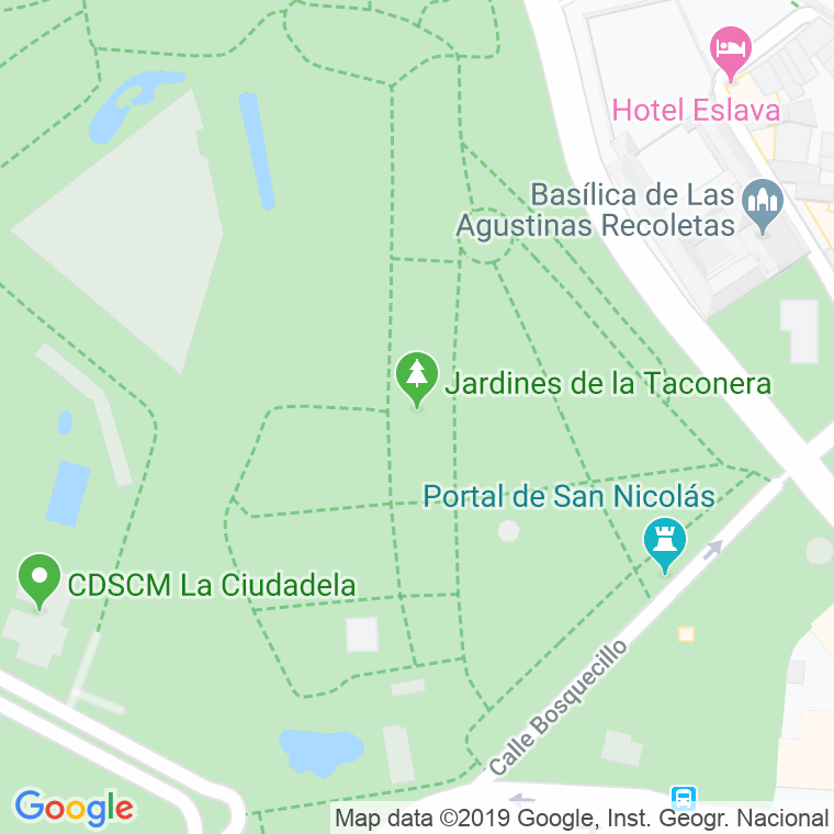 Código Postal calle Parque De La Taconera en Pamplona