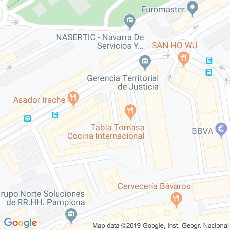 Código Postal calle Virgen Del Villar en Pamplona