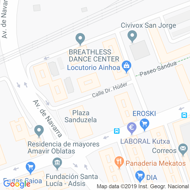 Código Postal calle Huder Doktoaren en Pamplona