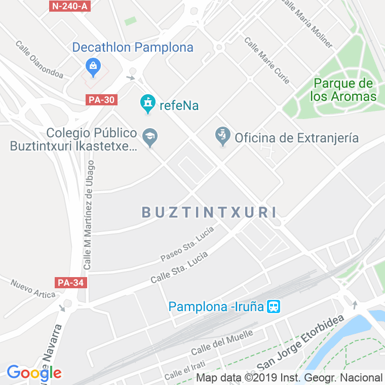 Código Postal calle Victor Eusa en Pamplona