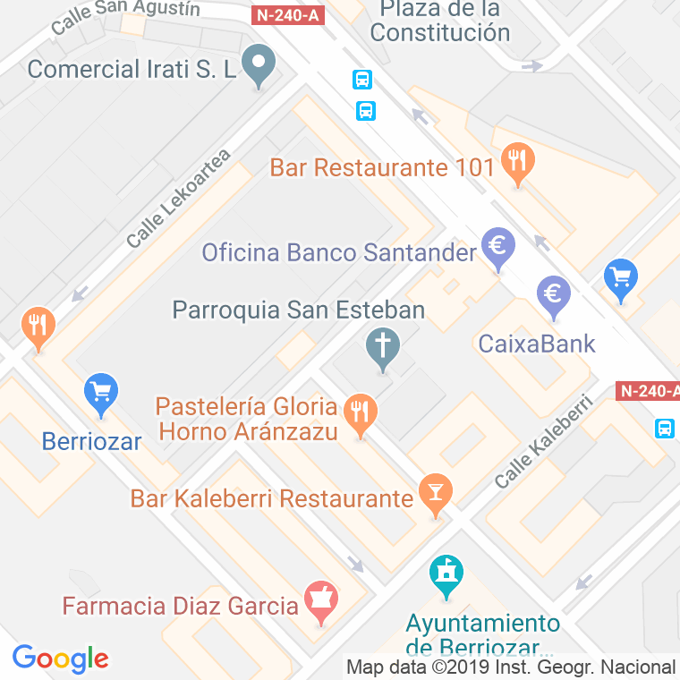 Código Postal calle Iruñalde en Pamplona