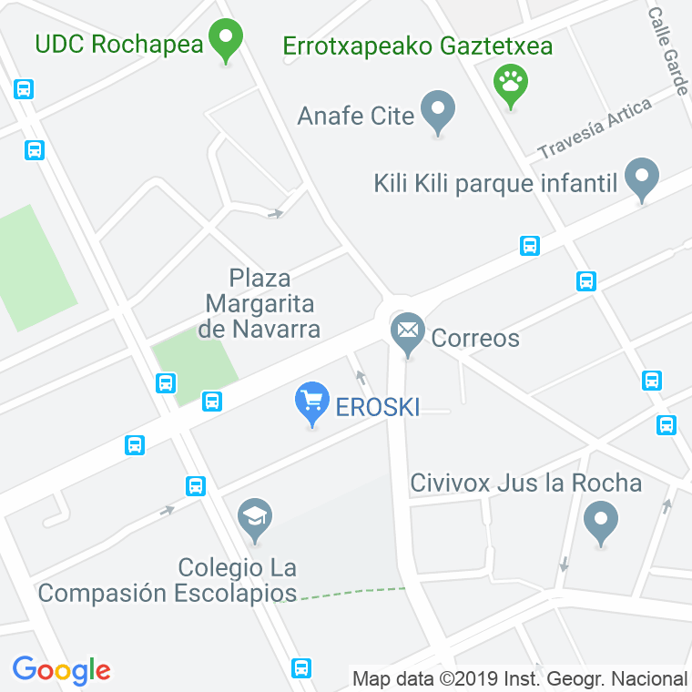 Código Postal calle Juanito El De La Rochapea en Pamplona