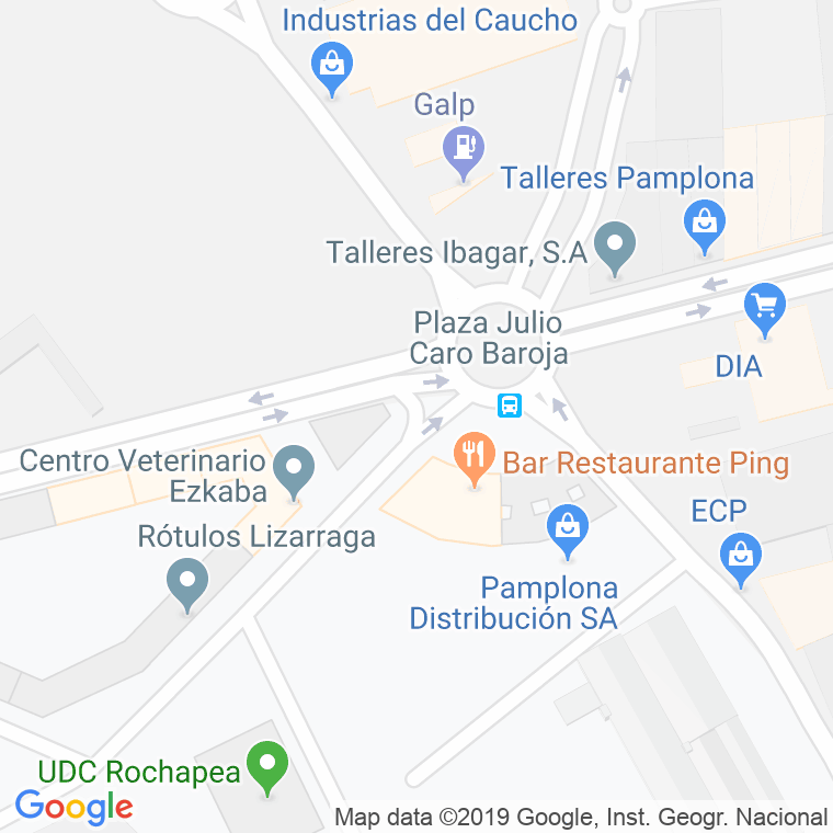 Código Postal calle Julio Caro Baroja, plaza en Pamplona
