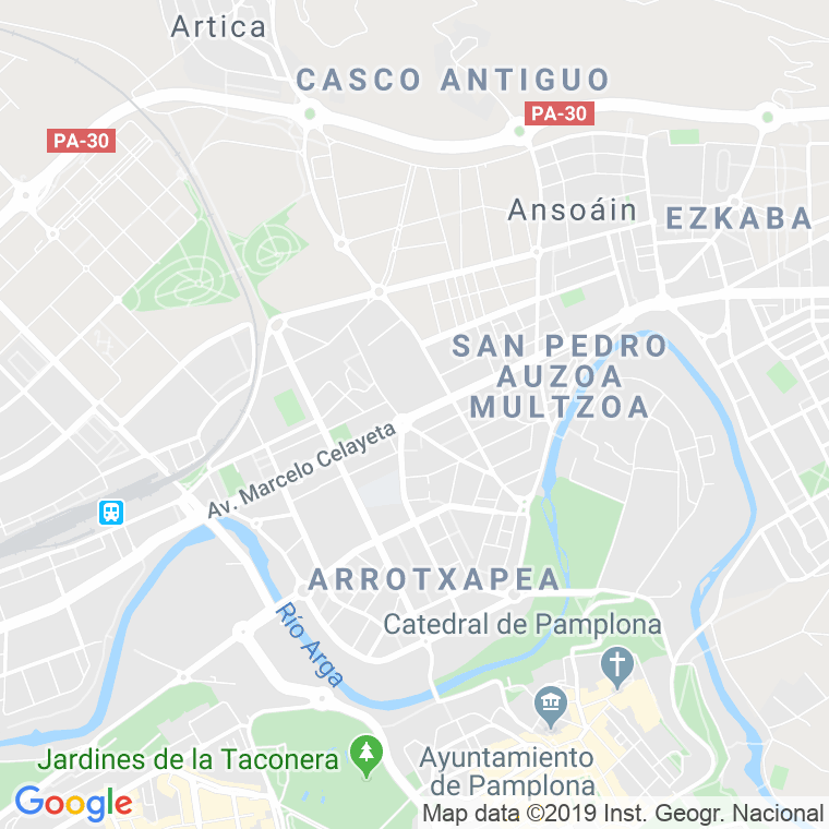 Código Postal calle Marcelo Celayeta, avenida en Pamplona