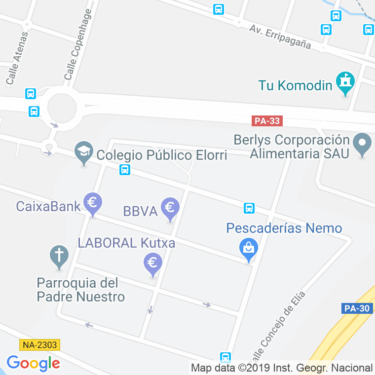 Código Postal calle Señorio De Amocain en Pamplona