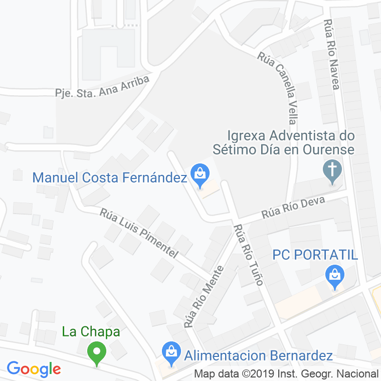 Código Postal calle Luis Pimentel en Ourense