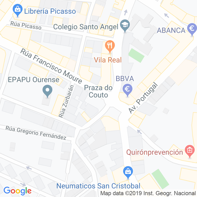 Código Postal calle Couto, Do, praza en Ourense