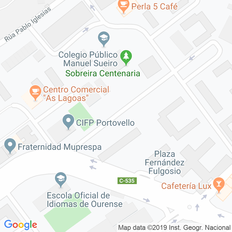 Código Postal calle Luis Trabazo en Ourense