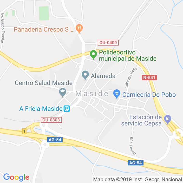 Código Postal calle Maside en Ourense