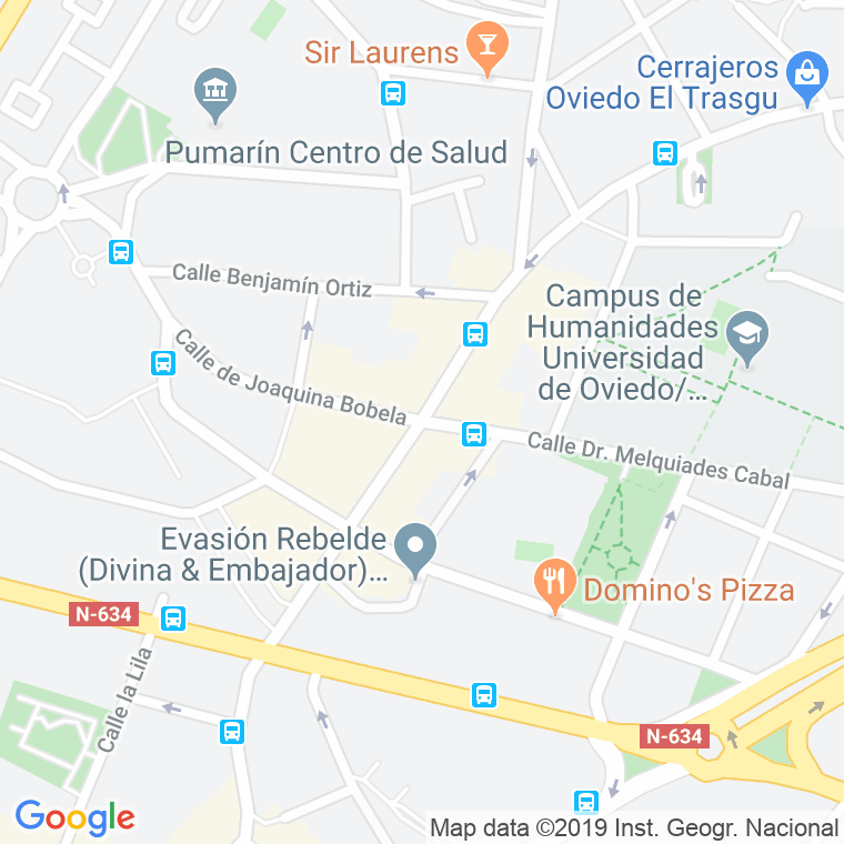Código Postal calle Pumarin, avenida (Impares Del 1 Al Final)  (Pares Del 2 Al 24) en Oviedo