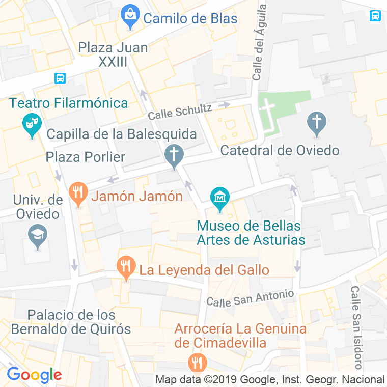 Código Postal calle Alfonso Ii El Casto, plaza en Oviedo