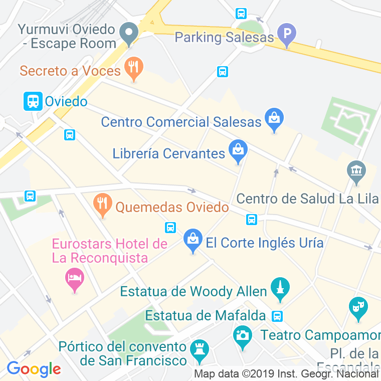Código Postal calle Melquiades Alvarez   (Impares Del 11 Al Final)  (Pares Del 8 Al Final) en Oviedo