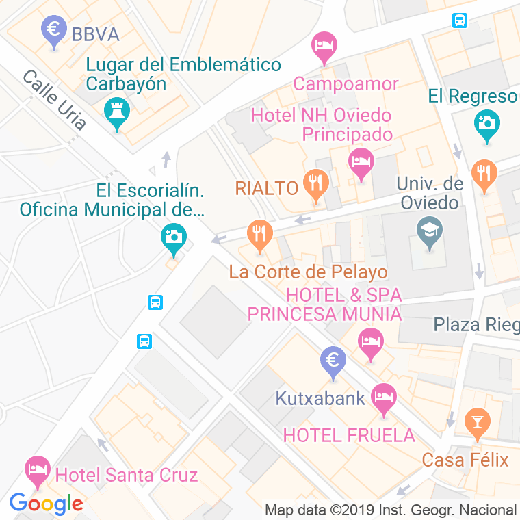 Código Postal calle Pelayo en Oviedo