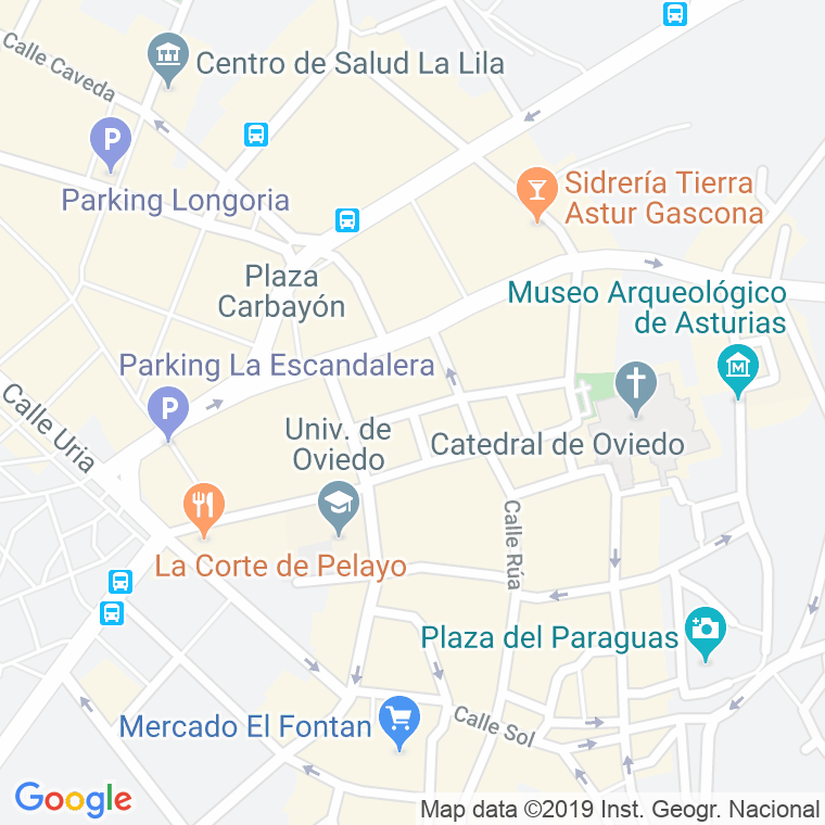 Código Postal calle Porlier, plaza en Oviedo