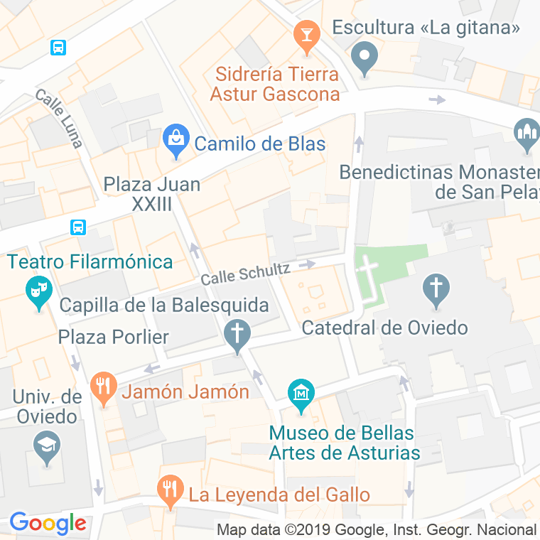 Código Postal calle Schultz en Oviedo