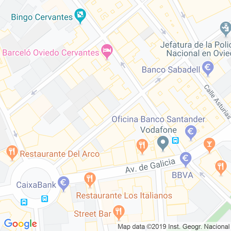 Código Postal calle Marques De Teverga en Oviedo
