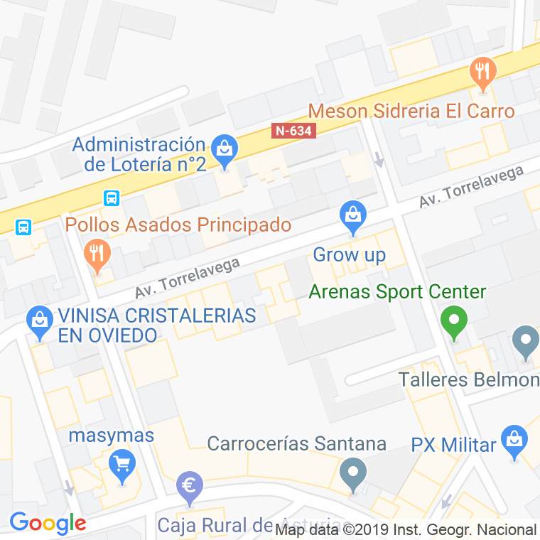 Código Postal calle Mirador Del Aramo, plaza en Oviedo