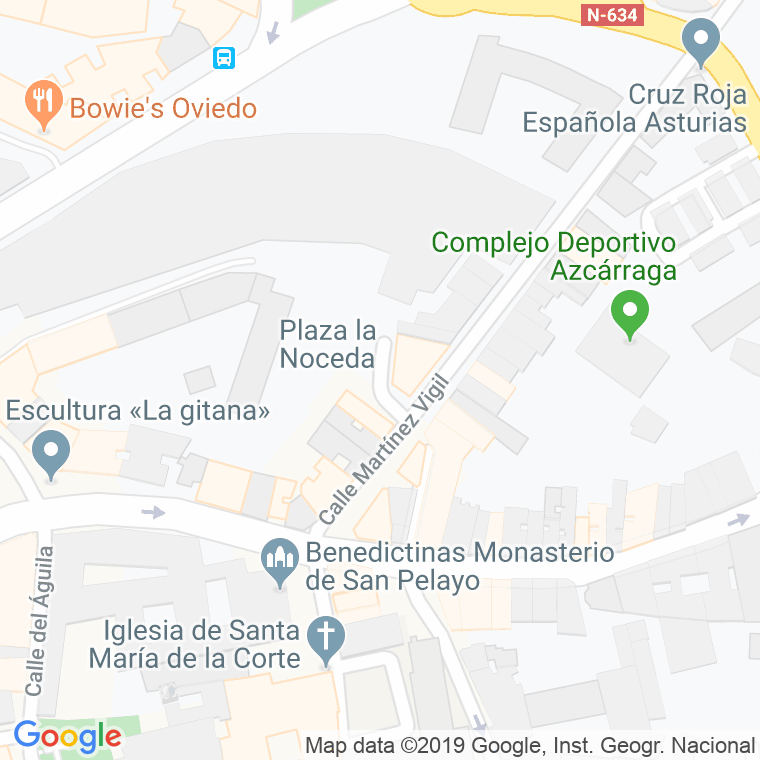 Código Postal calle Noceda, La, plaza en Oviedo