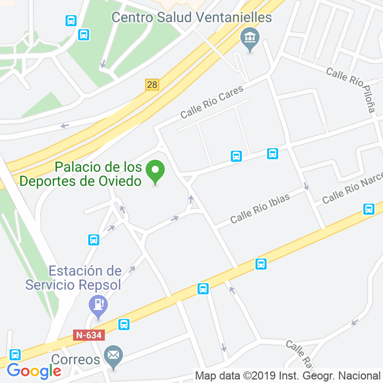 Código Postal calle Rio Dobra en Oviedo