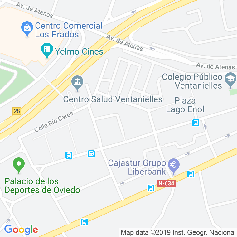 Código Postal calle Rio Porcia en Oviedo