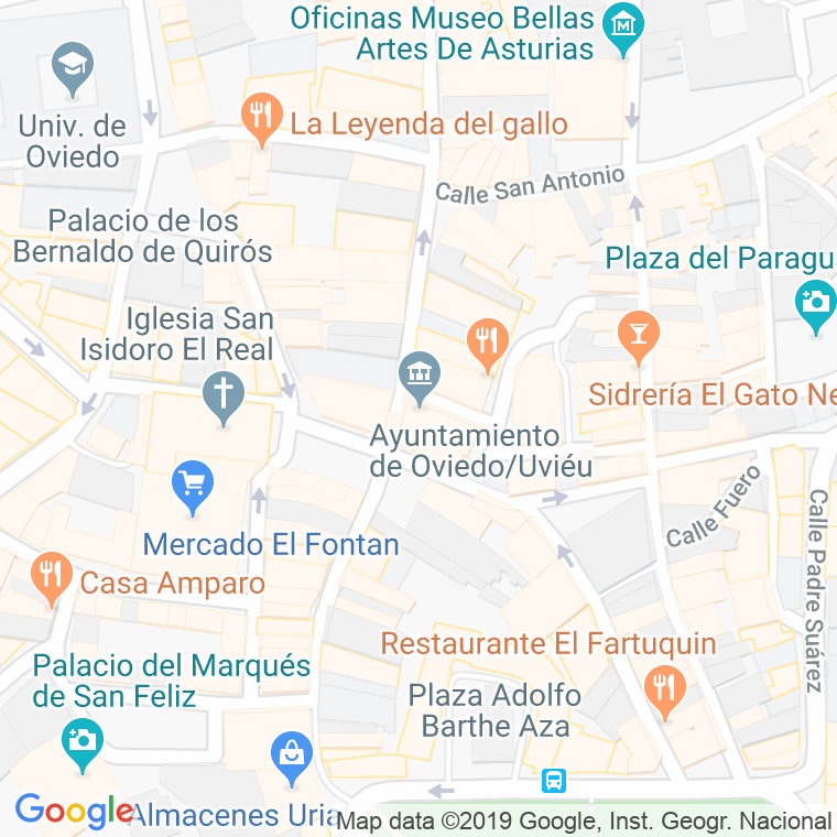 Código Postal calle Concellin, Del, plaza en Oviedo