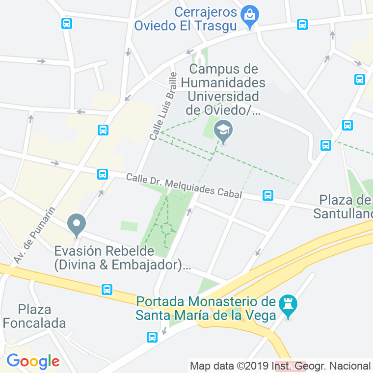 Código Postal calle Doctor Melquiades Cabal en Oviedo