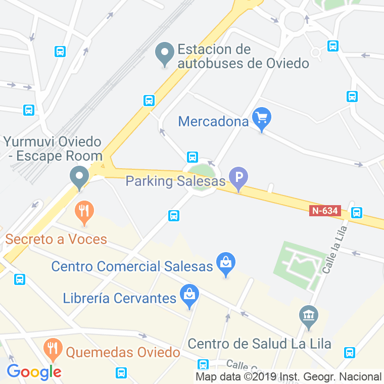 Código Postal calle Fray Ceferino   (Impares Del 45 Al Final)  (Pares Del 38 Al Final) en Oviedo