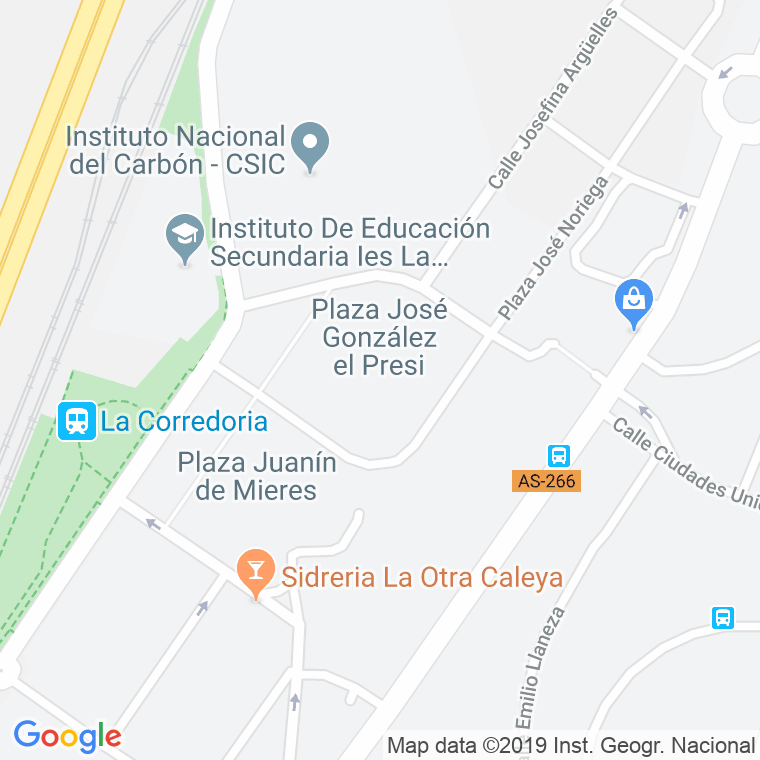 Código Postal calle Jose Gonzalez "El Presi" en Oviedo