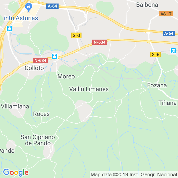 Código Postal de Vallin (Limanes-siero) en Asturias