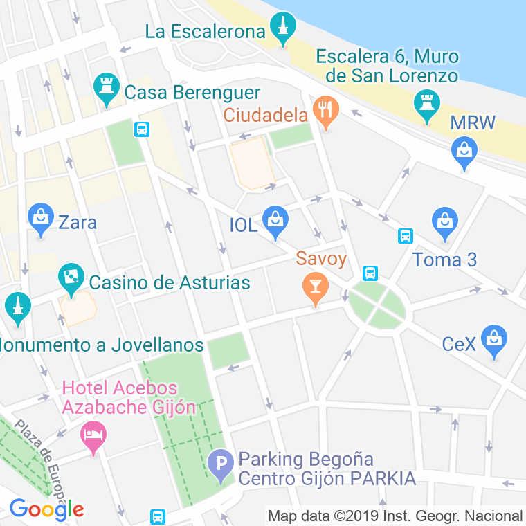 Código Postal calle Eusebio Miranda en Gijón
