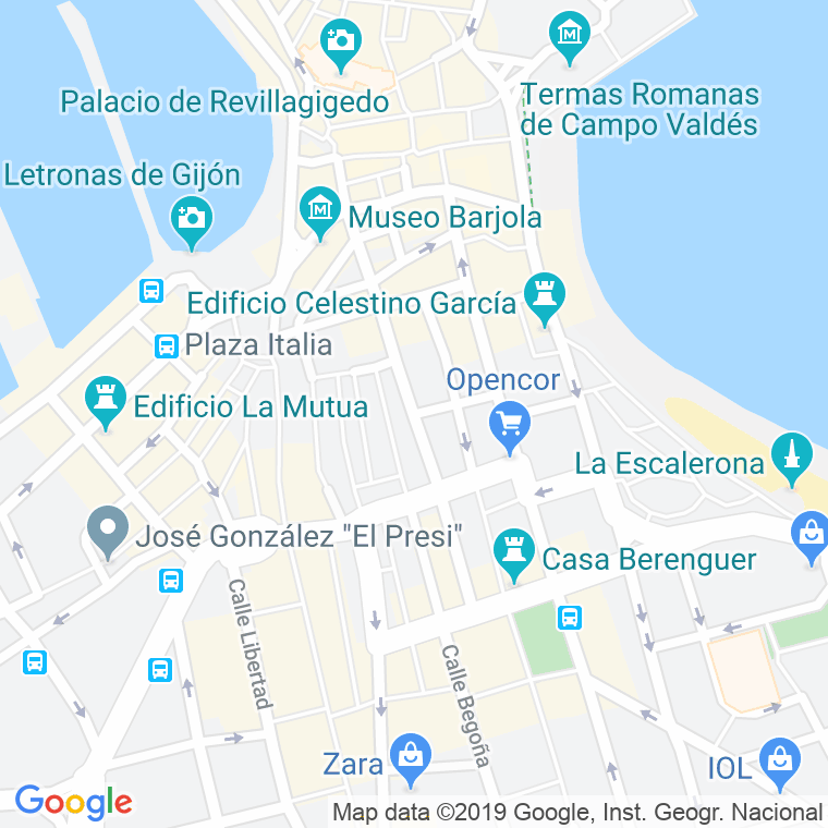 Código Postal calle Instituto en Gijón