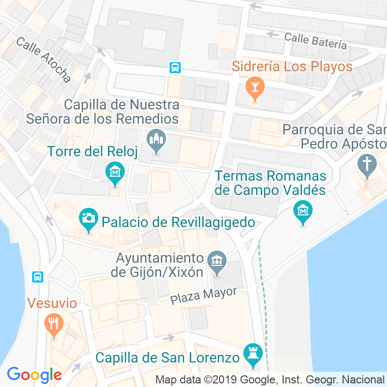 Código Postal calle Jovellanos, De, plaza en Gijón