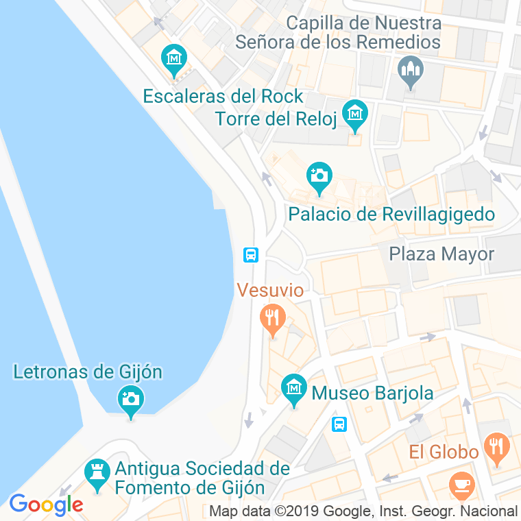 Código Postal calle Muelle De Oriente en Gijón