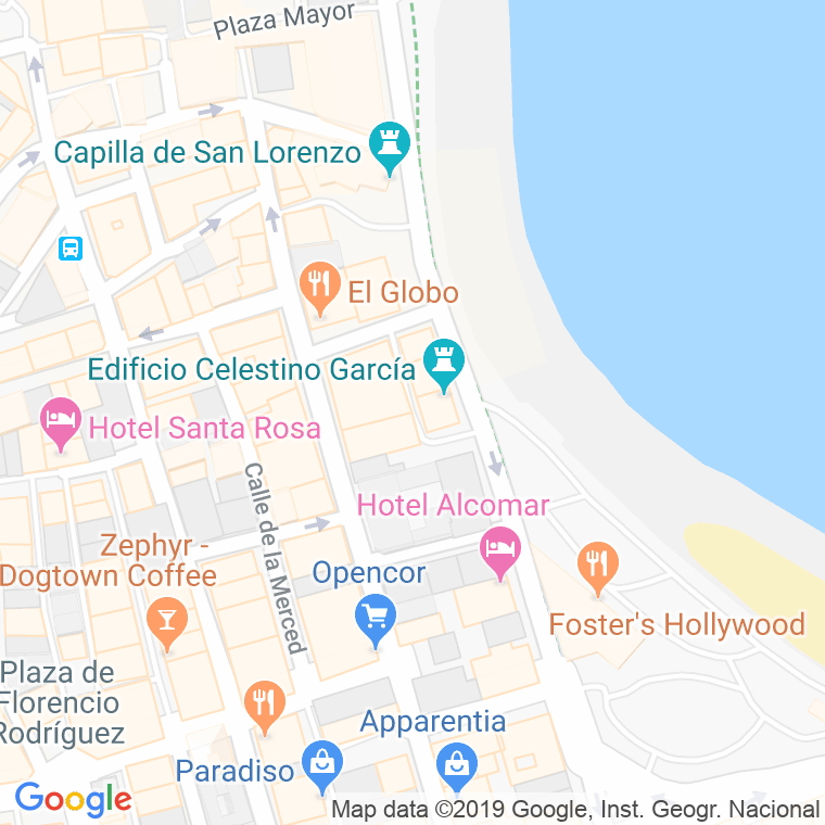 Código Postal calle Rectoria, De La, travesia en Gijón