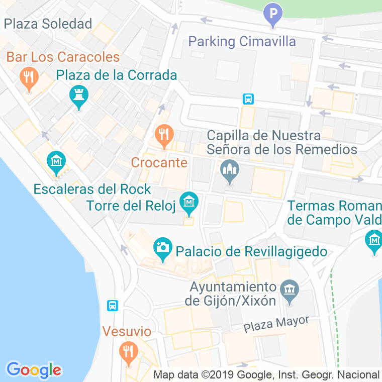 Código Postal calle Remedios, Los en Gijón