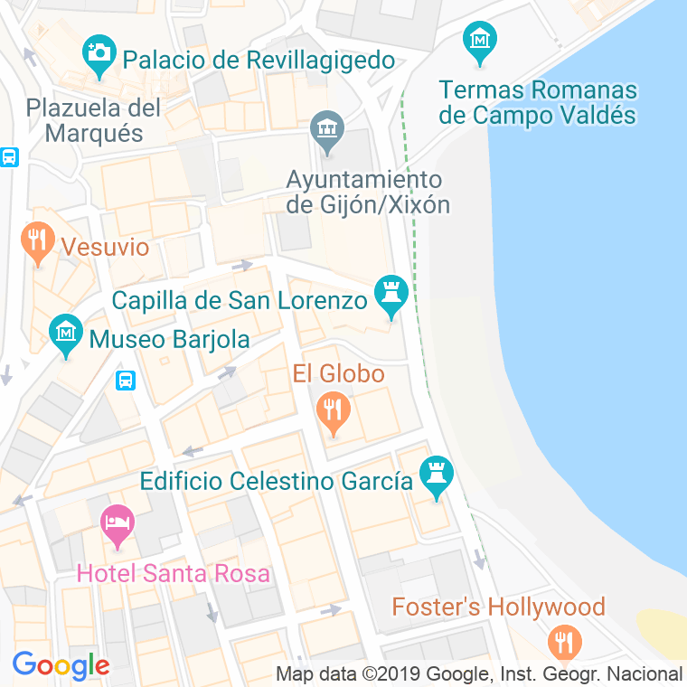 Código Postal calle San Vicente De Paul, De, transito en Gijón