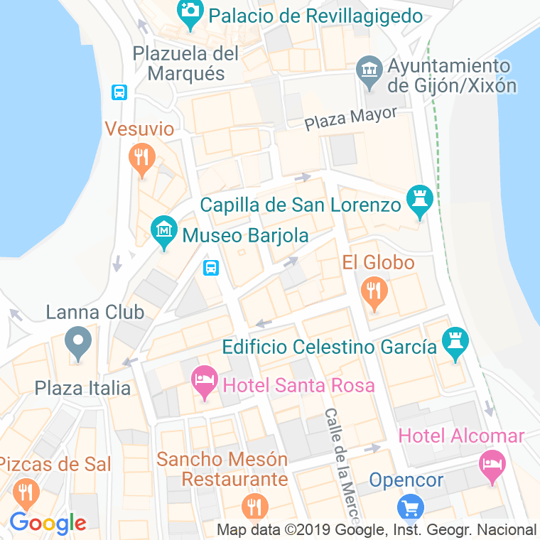 Código Postal calle Santa Elena en Gijón