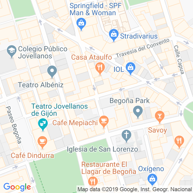 Código Postal calle Casimiro Velasco   (Impares Del 1 Al 5)  (Pares Del 2 Al 6) en Gijón