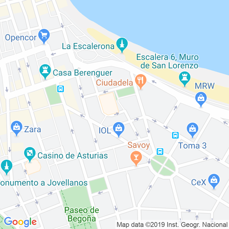 Código Postal calle Joaquin Fernandez Acebal en Gijón