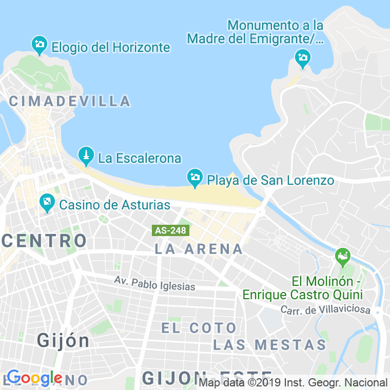 Código Postal calle Playa, La en Gijón