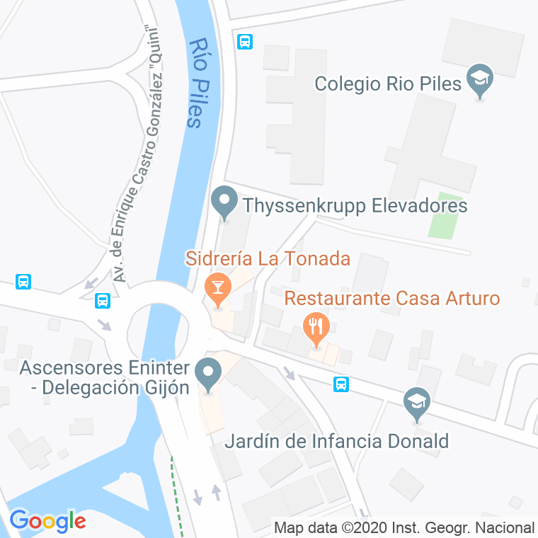 Código Postal calle Guia, De La, travesia en Gijón