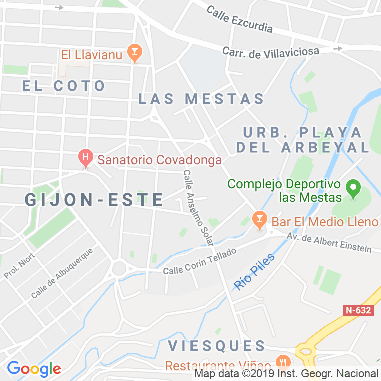 Código Postal calle Anselmo Solar en Gijón