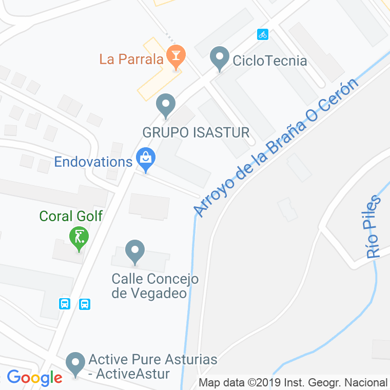 Código Postal calle Concejo De Tapia De Casariego en Gijón